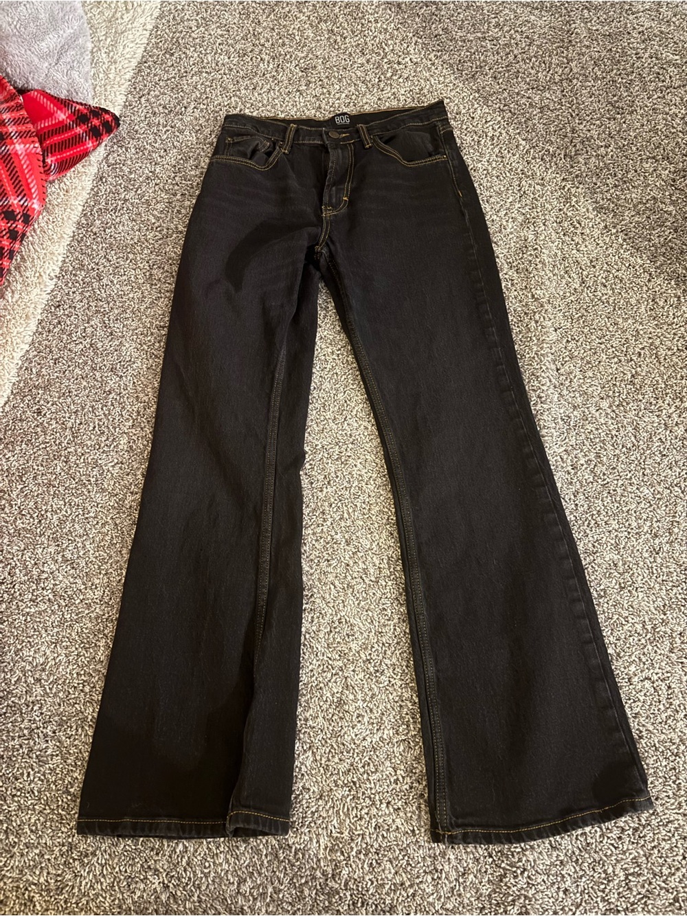 BDG Black Bootcut Jeans with Contrast Stitching